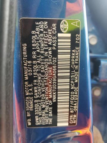 2016 TOYOTA YARIS L - VNKKTUD39GA066702