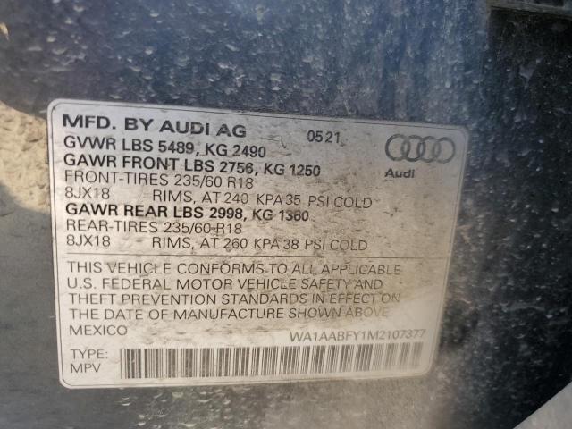 2021 AUDI Q5 PREMIUM - WA1AABFY1M2107377