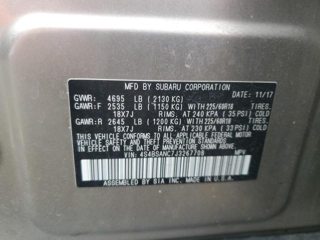 2018 SUBARU OUTBACK 4S4BSANC7J3267708