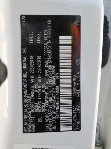 2020 TOYOTA HIGHLANDER 5TDZZRAH5LS014080