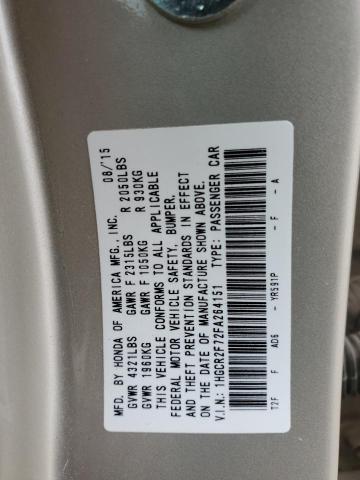 2015 HONDA ACCORD EX - 1HGCR2F72FA264151