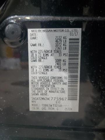 2017 NISSAN ROGUE SV - 5N1AT2MV2HC775967