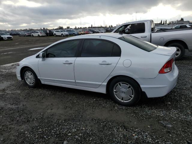 HONDA CIVIC HYBR 2009 white  hybrid engine JHMFA36299S015498 photo #3