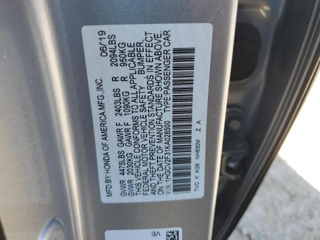 2019 HONDA ACCORD SPO - 1HGCV2F31KA028500