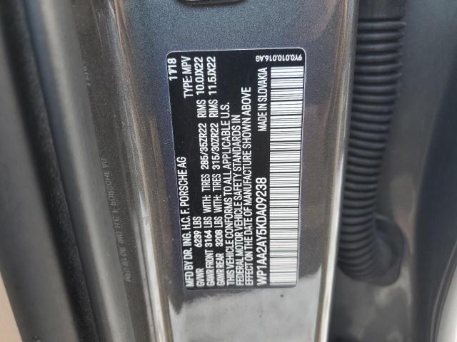 2019 PORSCHE CAYENNE - WP1AA2AY5KDA09238