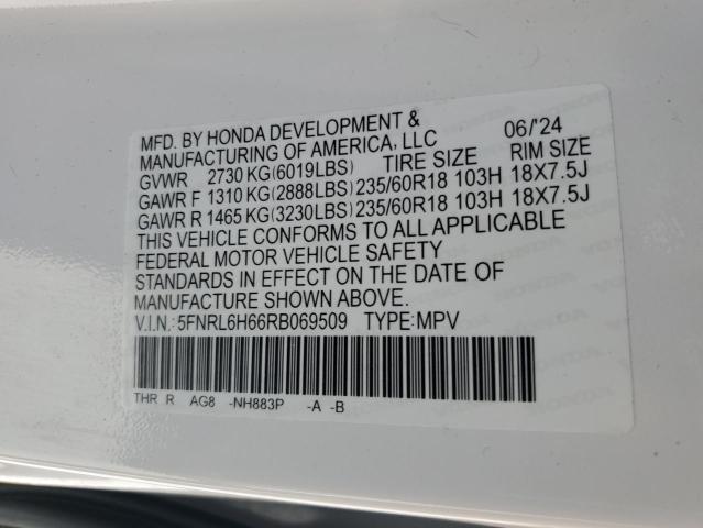 2024 HONDA ODYSSEY EX - 5FNRL6H66RB069509