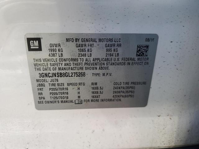 2016 CHEVROLET TRAX LS - 3GNCJNSB8GL275268