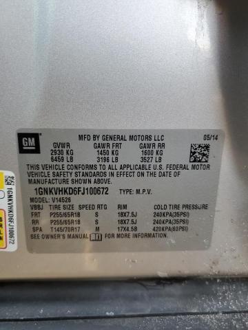 2015 CHEVROLET TRAVERSE L - 1GNKVHKD6FJ100672