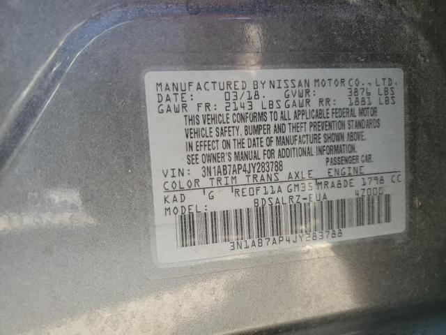 2018 NISSAN SENTRA S - 3N1AB7AP4JY283788