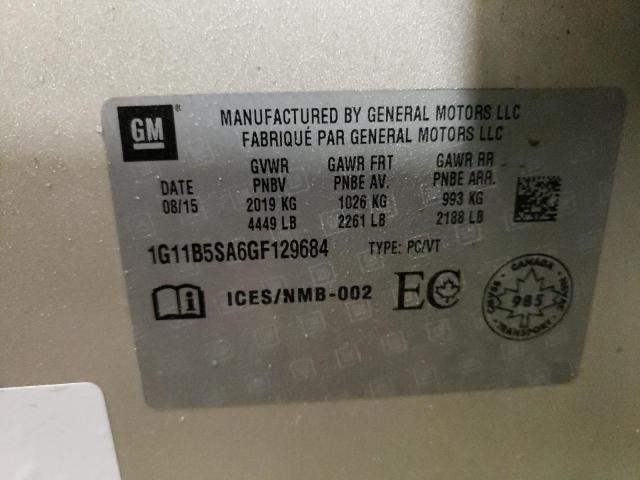 2016 CHEVROLET MALIBU LIM - 1G11B5SA6GF129684