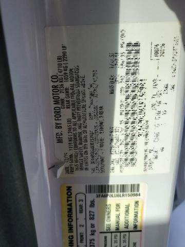 2020 FORD FUSION SE - 3FA6P0LU6LR150984