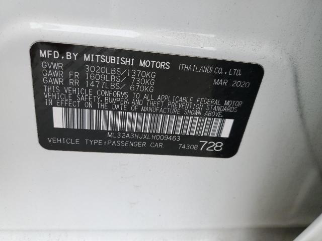 2020 MITSUBISHI MIRAGE ES ML32A3HJXLH009463