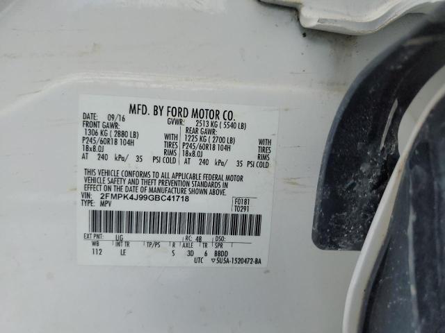 2016 FORD EDGE SEL - 2FMPK4J99GBC41718