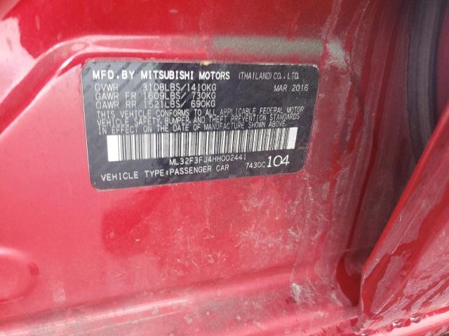 2017 MITSUBISHI MIRAGE G4 ML32F3FJ4HH002441