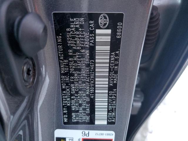 2017 TOYOTA CAMRY HYBR - 4T1BD1FK7HU214673