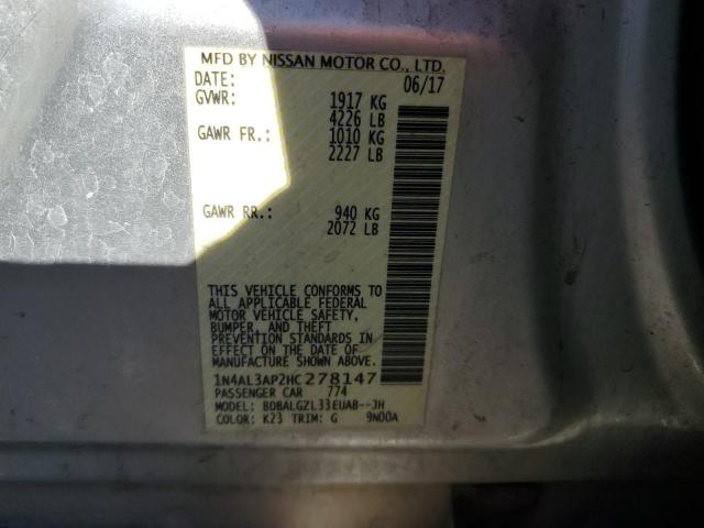 2017 NISSAN ALTIMA 2.5 - 1N4AL3AP2HC278147