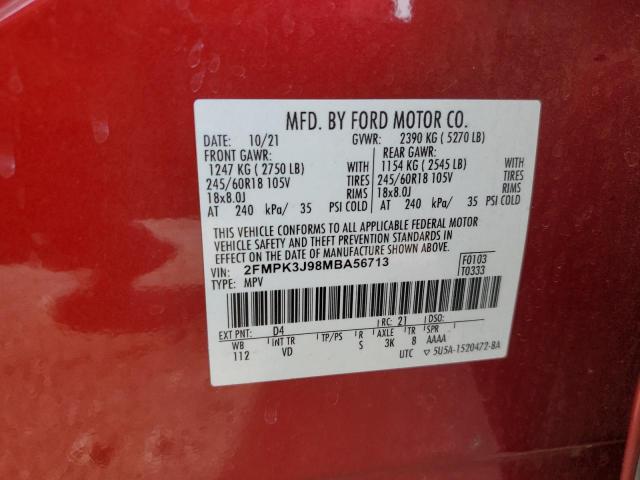 2021 FORD EDGE SEL - 2FMPK3J98MBA56713