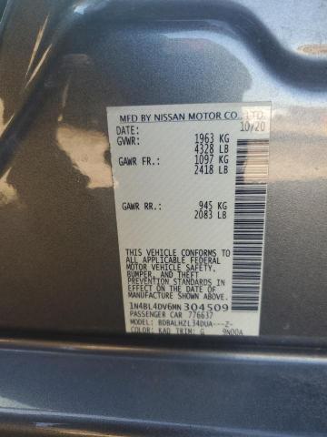 2021 NISSAN ALTIMA SV - 1N4BL4DV6MN304509