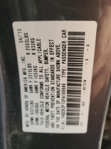 2015 HONDA ACCORD EX - 1HGCR2F70FA166686
