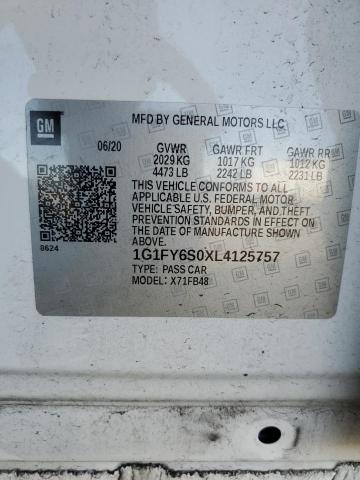 2020 CHEVROLET BOLT EV LT - 1G1FY6S0XL4125757
