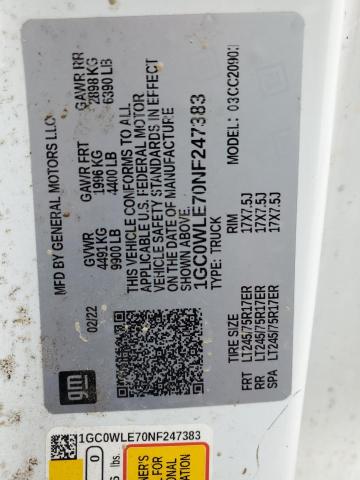 2022 CHEVROLET 2500 HD 1GC0WLE70NF247383