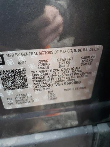 2019 CHEVROLET EQUINOX LT - 3GNAXKEV8KS599698