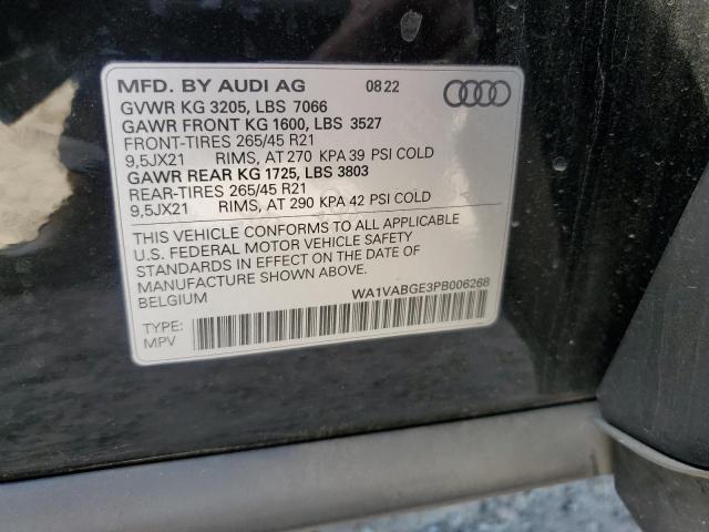 2023 AUDI E-TRON CHR WA1VABGE3PB006268