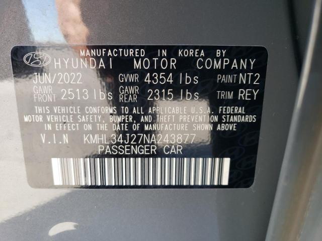 2022 HYUNDAI SONATA LIM - KMHL34J27NA243877