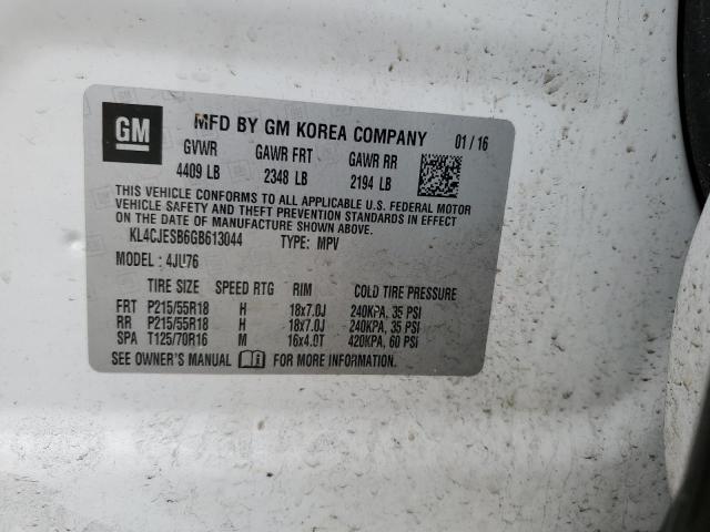 2016 BUICK ENCORE - KL4CJESB6GB613044