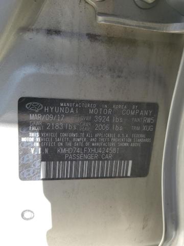 2017 HYUNDAI ELANTRA SE - KMHD74LFXHU424581