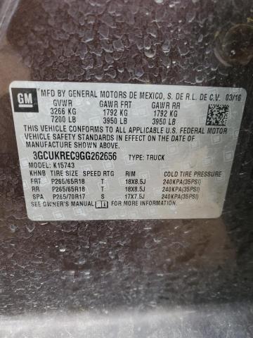 2016 CHEVROLET SILVERADO - 3GCUKREC9GG262656