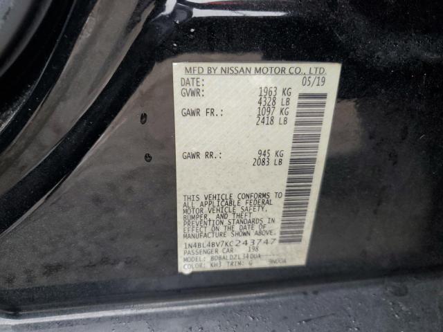2019 NISSAN ALTIMA S - 1N4BL4BV7KC243747