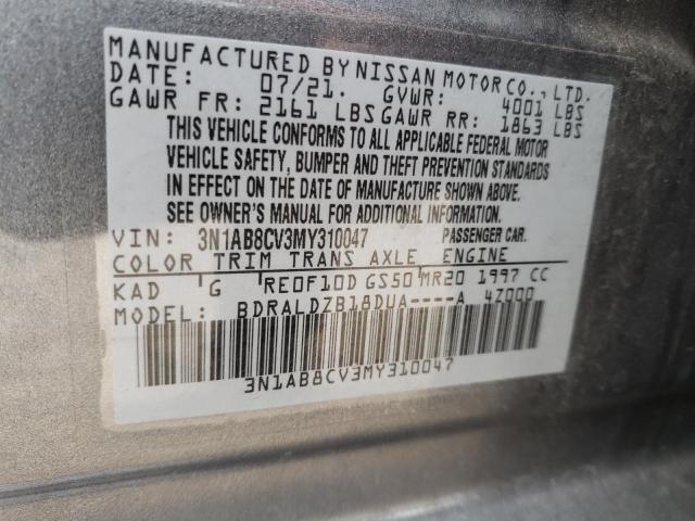 2021 NISSAN SENTRA SV - 3N1AB8CV3MY310047