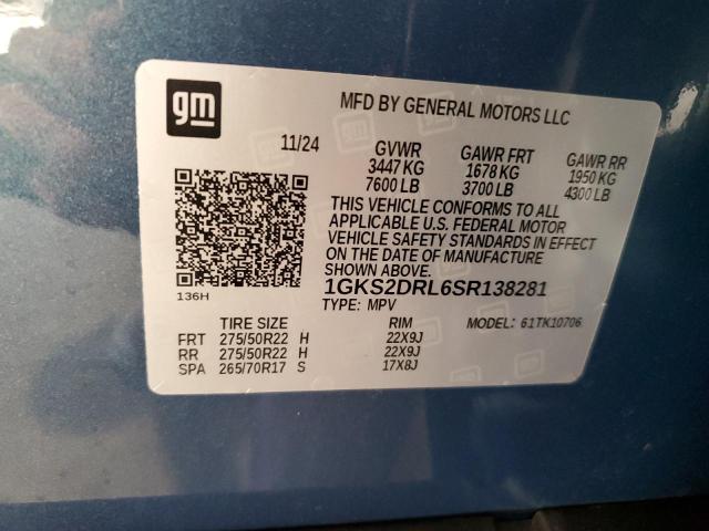 2025 GMC YUKON DENA - 1GKS2DRL6SR138281