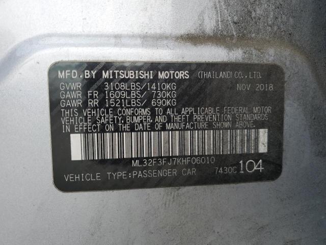 2019 MITSUBISHI MIRAGE G4 - ML32F3FJ7KHF06010