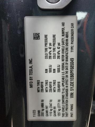 2023 TESLA MODEL 3 - 5YJ3E1EB8PF685049