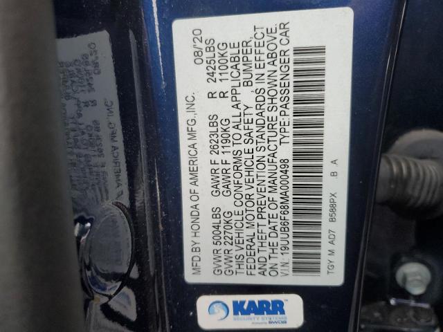 2021 ACURA TLX ADVANC 19UUB6F68MA000498