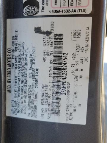 2011 FORD FUSION SE - 3FAHP0HA2BR247542