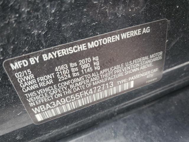 2015 BMW 335 I WBA3A9C55FK472713