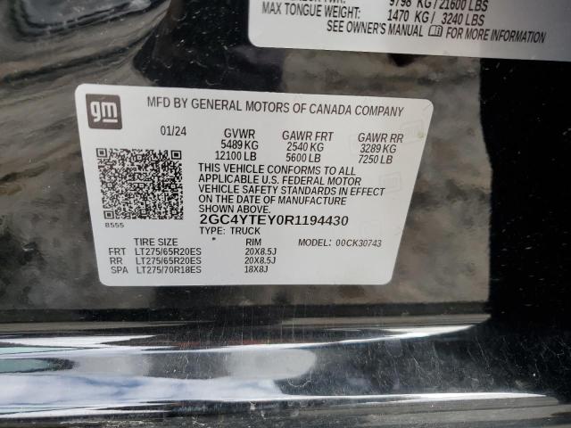 2024 CHEVROLET SILVERADO - 2GC4YTEY0R1194430