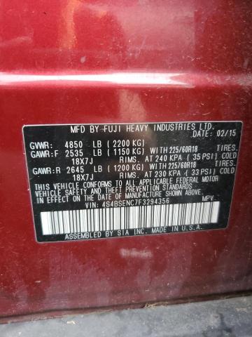 2015 SUBARU OUTBACK 3. - 4S4BSENC7F3294356