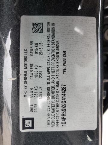 2016 BUICK VERANO CON - 1G4PR5SK9G4144287
