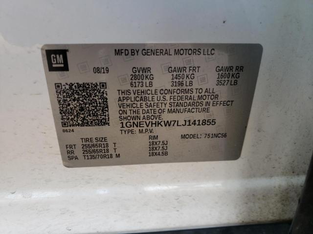 2020 CHEVROLET TRAVERSE L - 1GNEVHKW7LJ141855