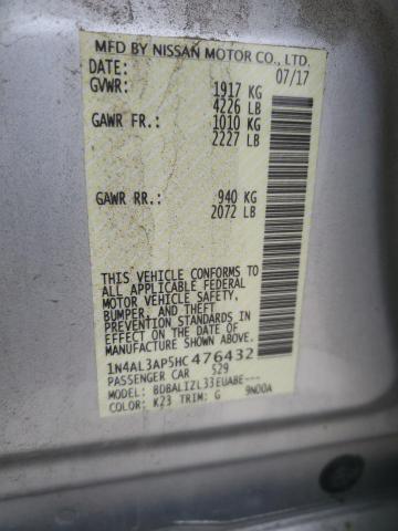 2017 NISSAN ALTIMA 2.5 - 1N4AL3AP5HC476432