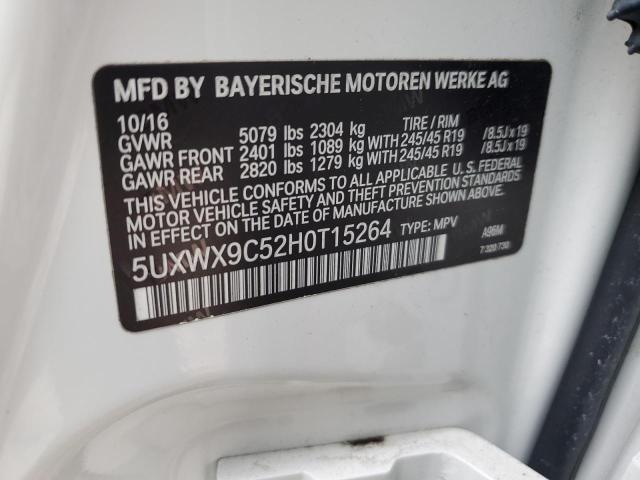 2017 BMW X3 XDRIVE2 - 5UXWX9C52H0T15264