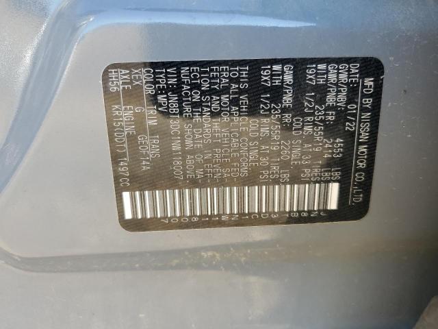 2022 NISSAN ROGUE PLAT JN8BT3DC1NW118007