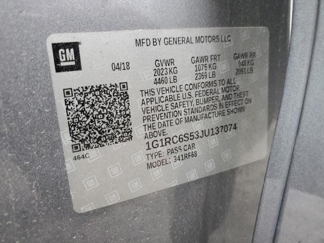 2018 CHEVROLET VOLT LT 1G1RC6S53JU137074