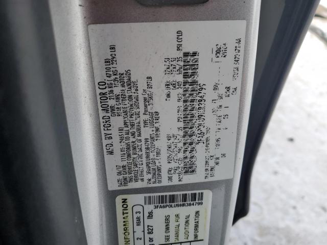 2017 FORD FUSION SE - 3FA6P0LU9HR384799