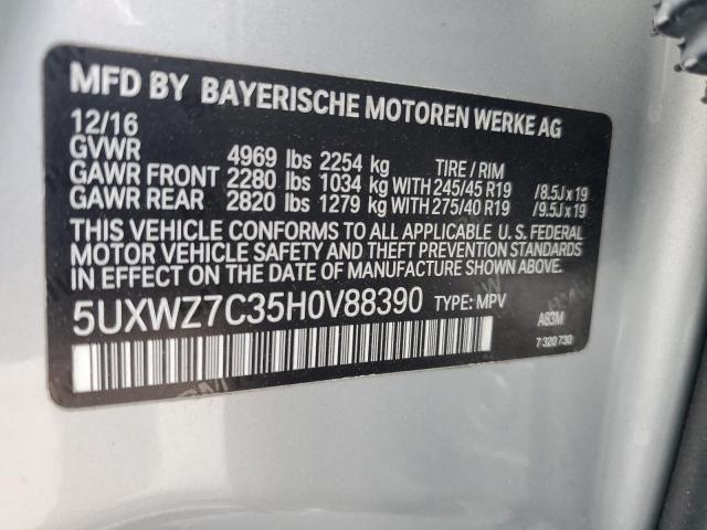 2017 BMW X3 SDRIVE2 - 5UXWZ7C35H0V88390