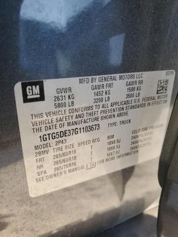 2016 GMC CANYON SLT 1GTG5DE37G1103673